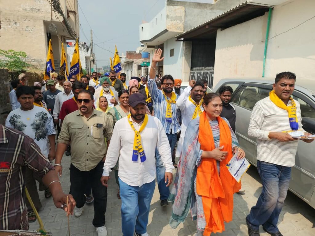 आम आदमी पार्टी हलका जालंधर कैंट की ओर से गाँव जमशेर में डोर-टू-डोर अभियान का आगाज़